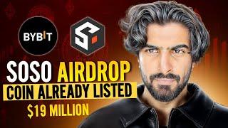 LISTED Token Crypto Free Airdrop - 19 MILLION Funded Soso Value Airdrop ( ENDS SOON  )