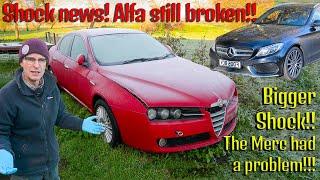 Shock! Alfa still broken!! Bigger shock - Merc had a problem!!!!