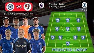 CHELSEA FC PREDICTED LINEUP TODAY VS AFC BOURNEMOUTH | EPL ROUND 4 Joao Félix, Neto, Jörgensen #epl