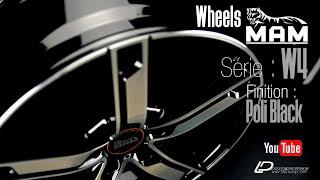 Jante Alu MAM Wheels Série W4 Poli Black