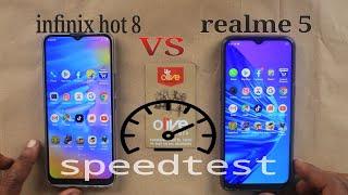 Realme 5 vs Infinix hot 8 speed test