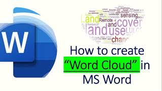 How to create “Word Cloud” in MS Word: using Web of Science Keyword Dataset