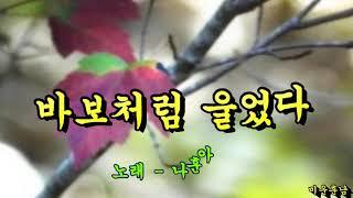 바보처럼 울었다  -  나훈아