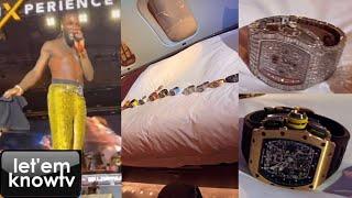 Burna Boy Shows Off His Watch Collection On A Private Jet⌚