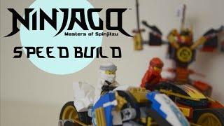 NINJAGO SPEED BUILD | The Samurai Mech (70664) - Kai's Blade Cycle & Zane's Snowmobile (70667)