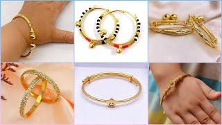 Gold bangles Designs For Baby Girl / lightweight baby gold bangles/ baby bangles gold designs