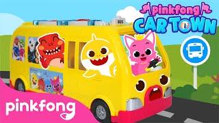 Scaredy Cat Yellow Bus | Wheels on the Bus | Car Songs | Pinkfong Baby Shark Car Videos for Children