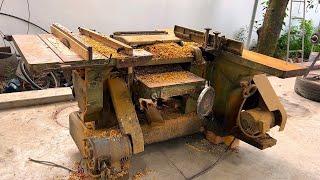 Restoration Giant Combined Wood Machine from Mr Truong Workshop - Restore Nishino 3in1 1500A of 70s