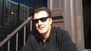 Just Chris Noth Sitting on a Stoop Reading a Sunday Paper in the West Village of New York City