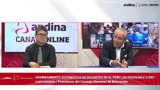 Entrevista al presidente del CNE con la Agencia Peruana de Noticias Andina