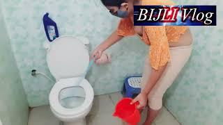 costa vlog video desi girl deep bathroom cleaning by hand vlog#costavlogvideo#tumpavlog