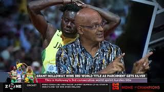 Grant Holloway wins 3rd World title as Parchment gets silver, Hibbert injured in men's TJ final