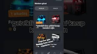 CSGO Her gün bedava kasa veren ve istediğimiz zaman bedava skin çekebileceğimiz bir uygulama.