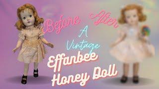 70 Year Old Vintage Doll Restoration Effanbee Honey Doll/#vintagedollrestoration @diydollartist