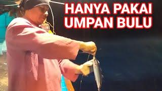 Begini caranya mancing ikan layang dimalam hari || menggunakan bulu-bulu