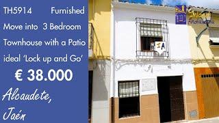 Just 38K, Furnished 3 Bedroom Move into Townhouse Property for sale in Spain inland Andalucia TH5914