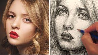 How to Draw a Pretty Face with Pencil