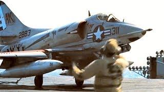 USS Shangri-La 1962 A-4B Skyhawk Deck Landings Med