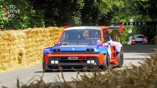 Renault R5 Turbo 3E - 380HP Electric Hot Hatch going CRAZY at Goodwood FOS