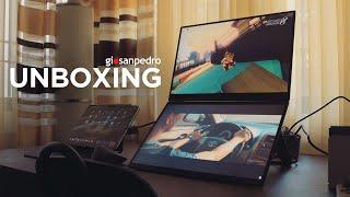 Thin & Portable Dual 16" Monitor - EHOMEWEI X2 PRO | ASMR Unboxing