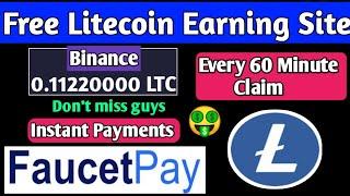 High Paying LTC Faucet || 0 112 LTC Live Payments With Proof || Freeltc io