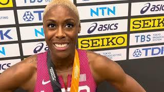 Shamier Little after 2023 400m hurdle bronze