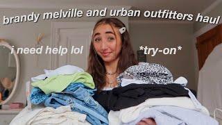 brandy melville and urban outfitters haul(try-on)