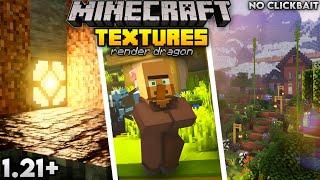 Top 5 *NEW* BEST TEXTURE PACK FOR MINECRAFT PE (1.21+) | RENDER DRAGON TEXTURE MCPE Criptbow Gaming