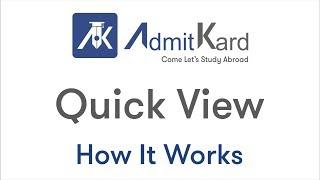 AdmitKard | Quick View