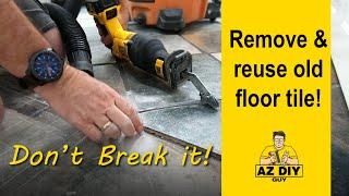 Removing a Floor Tile without Breaking it - Re-Use Discontinued Tile