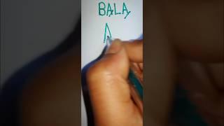 how to draw bala name logo easy  #shotrs #viralshorts #logo #bala #name #art