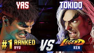 SF6 ▰ YAS (#1 Ranked Ryu) vs TOKIDO (Ken) ▰ High Level Gameplay