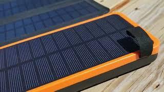 Solar Charger Power Bank - 25000mAh Portable Solar Phone Charger with 4 Solar Panels