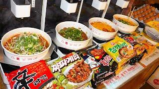 Amazing! 24-hour unmanned Ramen convenience store / Korean street food