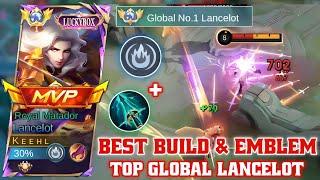 TOP GLOBAL LANCELOT BEST BUILD AND EMBLEM 2024! 21 KILL 0 DEATH IN SOLO RANKED - MOBILE LEGENDS