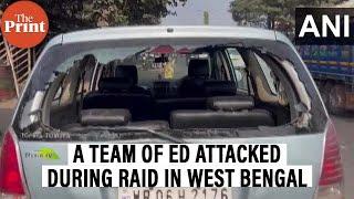 A team of Enforcement Directorate is attacked during a raid in Sandeshkhali village, West Bengal