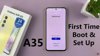 Samsung Galaxy A35 5G: First Time Boot & Set Up (Step-by-Step)