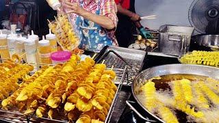 Tornado Potato Fried Spiral Potato Twisted Potatoes on a Stick - Thai Street Food | Food Good Taste