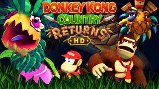 Donkey Kong Country Returns HD - World 5: Forest - No Damage 100% Walkthrough