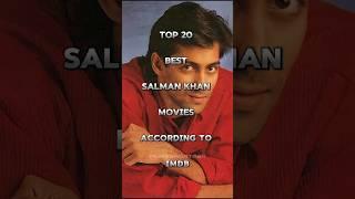 Top 20 Best Salman Khan movies According to IMDB #viralshorts  #trendingshorts  #love #kgf#bollywood