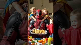 Deadpool as a Babysitter is CHAOS!  #deadpool #marvel #shorts