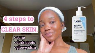 Morning SKINCARE ROUTINE 2022  for CLEAR SKIN | CeraVe Renewing SA cleanserJayda Granger