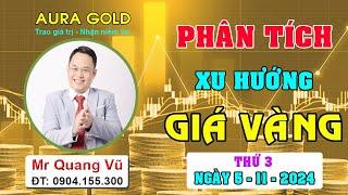 PHÂN TÍCH XU HƯỚNG GIÁ VÀNG NGÀY 5/11/2024 #nhandinhxuhuongvang, #dubaogiavang, #vang