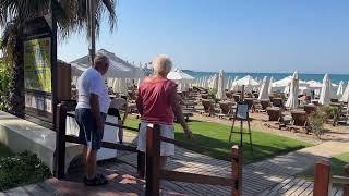 SIDE ALL HOTELS PROMENADE, Beach  /  Walking tour 4K TURKIYE #side #turkey #beach