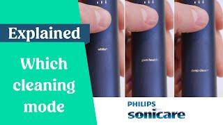 Which cleaning mode is which - Sonicare