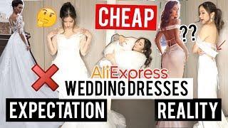 Try On: ALIEXPRESS CHEAP WEDDING DRESSES... it was a mistake