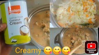 Creamy coconut chicken breast//cabbage Recipe