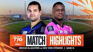 Abu Dhabi T10 2024 I Match 14 Highlights_ Deccan Gladiators vs New York Strikers _ Season 8