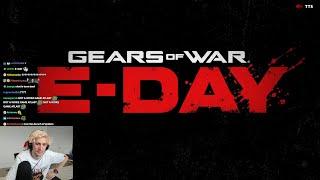xQc reacts to Gears of War E-Day | Cinematic Trailer