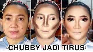 TUTORIAL MAKEUP PENGANTIN - WAJAH BULAT JADI TIRUS (BERHIJAB)